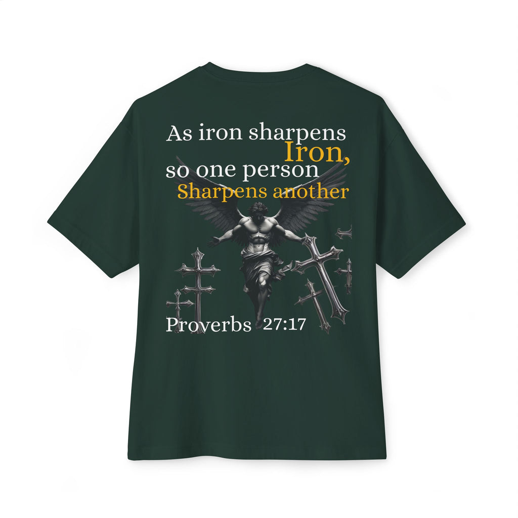Proverbs 27:17 Unisex oversized Tee