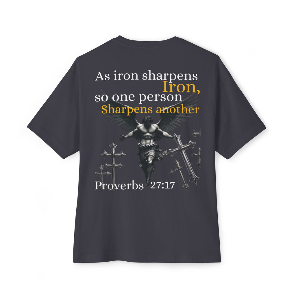 Proverbs 27:17 Unisex oversized Tee