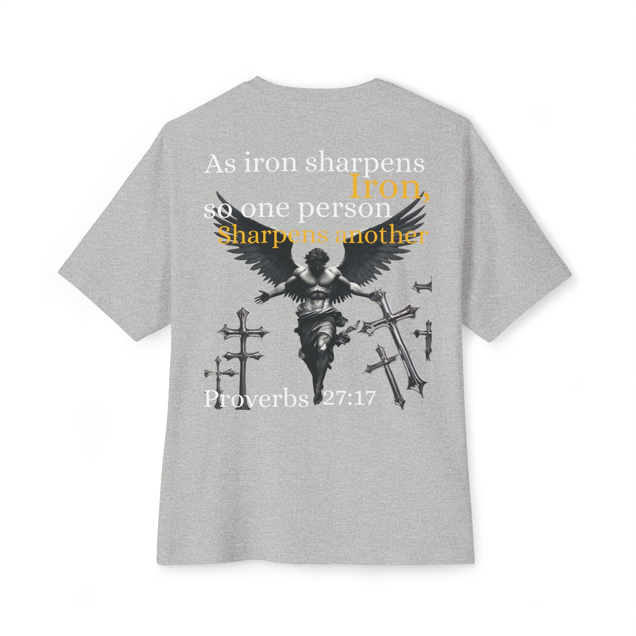 Proverbs 27:17 Unisex oversized Tee