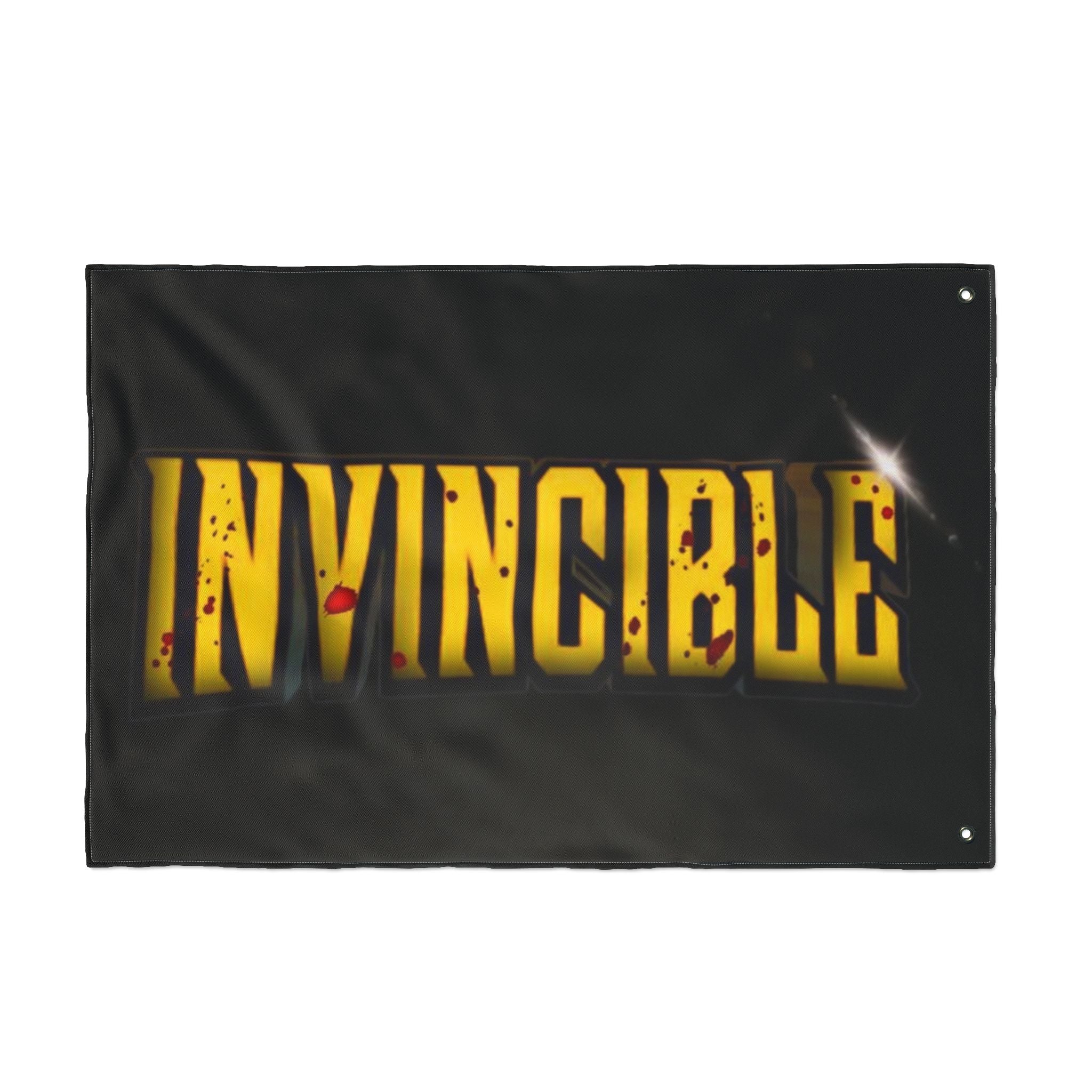 Invincible Superhero Double-Sided Flag — Comic Characters & Logo