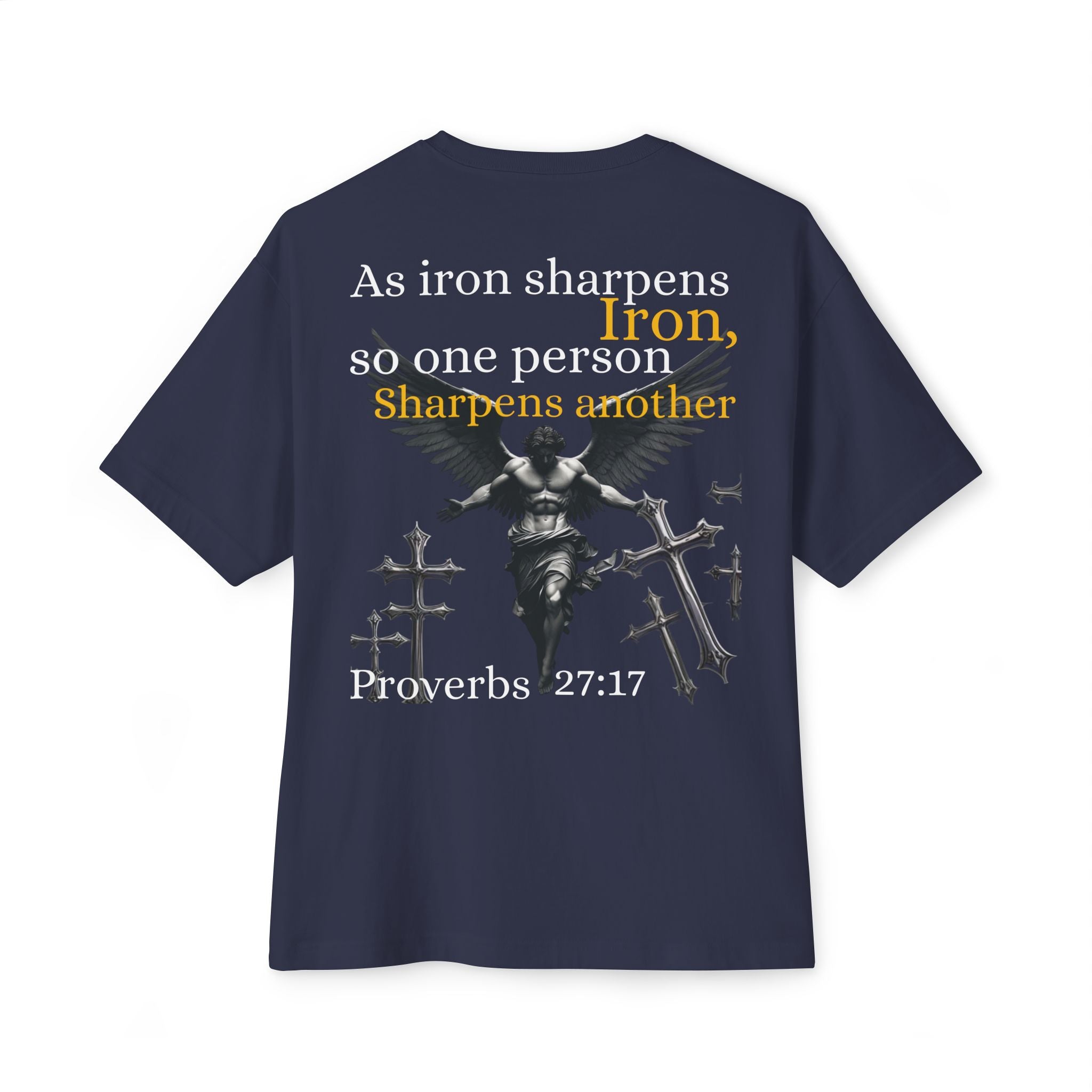 Proverbs 27:17 Unisex oversized Tee